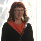 Deirdre McNulty, frontwoman for  Oamaru swing and rockabilly band Dee May and the Saints, ...