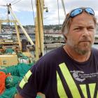 Dennis Nisbet takes a break from  working on  Melilla 201, which has been berthed in Dunedin for...