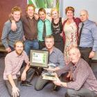 Design & Garden Landscapes' team at the LNZ awards in Wellington (back row, from left) Matt...