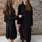 Designer Ariane Bray, who has a label under her own name, works with model Brianna Thomson....