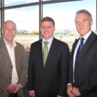 Destination Queenstown chief executive Graham Budd (left), with Deputy Prime Minister and Clutha...