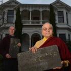 Dhargyey Buddhist Centre director Peter Small (left) and the Venerable Lhagon Tulku yesterday,...