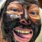 Diana Gaddes, of Dunedin, enjoys her chocolate facial yesterday. Photo by Jane Dawber.