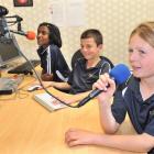 DJs (from left) Arunnesh Jayakumar, Jayden Young and Riley Macdonald (all 10) spice up the...
