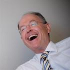 Don Brash has a laugh while being interviewed in his apartment in Newton yesterday. Photo by <i...