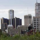 Downtown Detroit, including the General Motors world headquarters (second left), was built by...