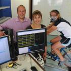 Dr Angela Button and New Zealand International Science Festival director Chris Green put exercise...