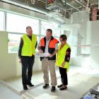Dr David Barker (left), Andy Syme and Linda Moir in Dunedin Hospital's new neonatal wing this...