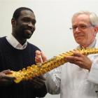 Dr Ogedad Pierre (left), of Haiti,   and Prof  Jean-Claude Theis, of Dunedin Hospital, who is ...