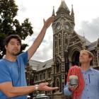 Dr Pascal Sirguey (left), of the University of Otago surveying school, and  Dr Nicholas Cullen,...