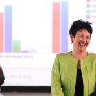 Dr Therese Arseneau, of  the University of Canterbury, shares a lighter moment during talk  about...