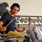 Drummer Dylan Elise entertains trainees at the Kokiri Training Centre during Youth Week yesterday...