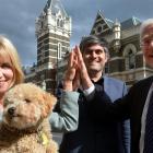 Dunedin barrister and courthouse advocate Anne Stevens (left) and her dog Louie celebrate...