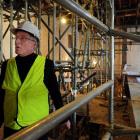 Dunedin City Council city property manager Robert Clark shows off work inside the Skeggs Gallery...