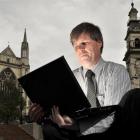 Dunedin City Council customer services agency manager William Robertson prepares for the Octagon...