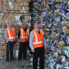 Dunedin City Council solid waste manager Ian Featherston examines the 120-tonne pile of...