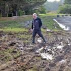 Dunedin city councillor Colin Weatherall is upset about the latest vandalism at Brighton Domain....