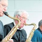 Dunedin City Slickers saxophonists (from left)Ewen Boutcher, Eddie Gillies and Lin Knox playing...