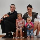 Dunedin family (from left) Markham, Kiana (3), Southern Steel netballer Jodi and Aria (9 months)...