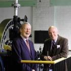 Dunedin Gasworks Museum Trust chairman Barry Clarke (left) and museum patron Sir Neil Cossons get...