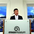 Dunedin Mayor Dave Cull speaks at a function yesterday marking the reopening of the former...