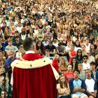 Dunedin Mayor Dave Cull welcomes thousands of first year students to the University of Otago at...