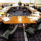 Dunedin Mayor Peter Chin fires a parting volley at his critics while addressing councillors near...