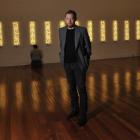 Dunedin Public Art Gallery curator Aaron Kreisler stands amid  the 'Te Po' exhibition while ...
