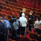 Dunedin's Regent Theatre manager Sarah Anderson (fair hair) takes Nyia Strachan's (in cap) name...