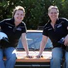 Dunedin sisters Karen Harper (left) and Heather Johnson will drive against each other in the...