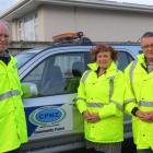 Dunedin South Community Patrol member Ian Corry (left), chairwoman Sheree Mason and Southern...