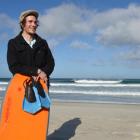 Dunedin surfer Brendan Ford back at Dunedin's St Kilda Beach, where he rescued a swimmer earlier...