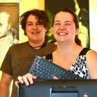 Dunedin writer Marnie Walters with partner Christopher Ashton in the Northeast Valley villa that...