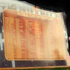 Dunedin writer Pauline Diack with a roll of honour of former Kavanagh College pupils killed in...