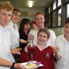 Dunstan High School Rees House pupils (from left) Peter Wheeler (15), Ginny Sutton (16), Aliesha...