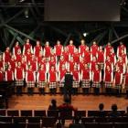 Dunstan High School's Dunstanza choir  performs at the Melbourne Eisteddfod last week. Photo by...