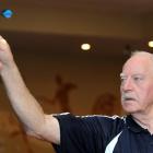 Eddie Girdler shows the form that won him two gold medals on Thursday. Photo by Peter McIntosh.