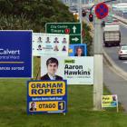 Election hoardings are appearing around Dunedin as local body election campaigns gather pace....