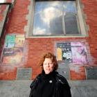 Elizabeth Kerr outside the Monkey Bar in Hanover St. Photo by Craig Baxter.