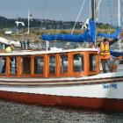 Elsie Evans shows off its classic lines yesterday, afloat again in Otago Harbour  for the first...