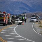 Emergency services attend a single-vehicle car crash near Bendigo, on the east side of Lake...