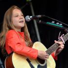 Emily Hill (12), of Dunedin, performs at Party in the Park.