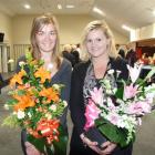 Emily Wallace (left), of Gore, and Amy Wright, of Balclutha, who won Clutha District Health 2011...