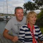 Emirates Team New Zealand chief executive Ross Blackman at the Otago Yacht Club with his wife, Jo...