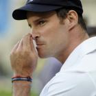 England captain Andrew Strauss waits for the prize presentation ceremony after Pakistan won the...
