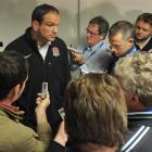 England rugby coach Martin Johnston defends the behaviour of his players in Queenstown, at a...