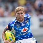 English fullback Sam Tomkins scored his first try for the Warriors in their loss to the Dragons...
