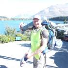 Englishman Robin Moore reaches Queenstown on his walk for cancer from Christchurch to Dunedin via...