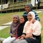 Enjoying a break from Christchurch and its earthquakes are (from left) Hafsa (13), Aaliya (10),...