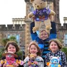 Enjoying the Larnach Castle Teddy Bears' Picnic in Dunedin yesterday are (from left) Jessica...
